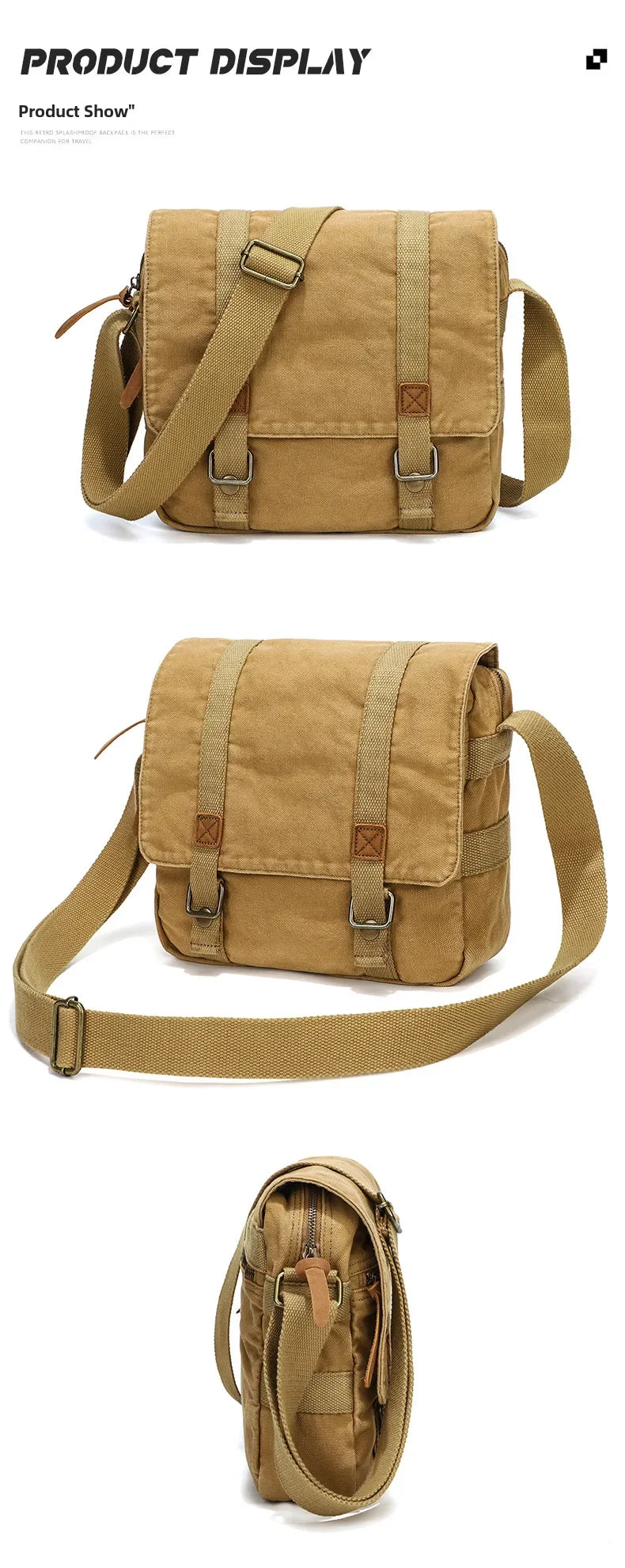 Sac Bandoulière Vintage en Toile - BLACKBEARD OUTDOOR INDUSTRIES