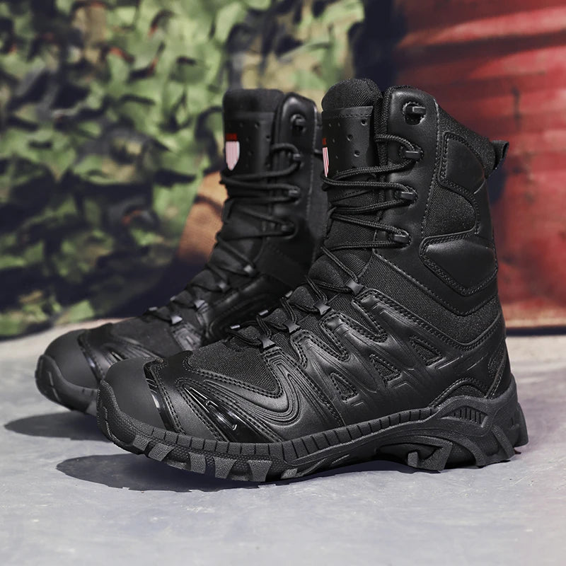Bottes Tactiques Combat Désert pour Homme - Résistantes, Étanches et Confortables pour Randonnée et Sports Outdoor - BLACKBEARD OUTDOOR INDUSTRIES