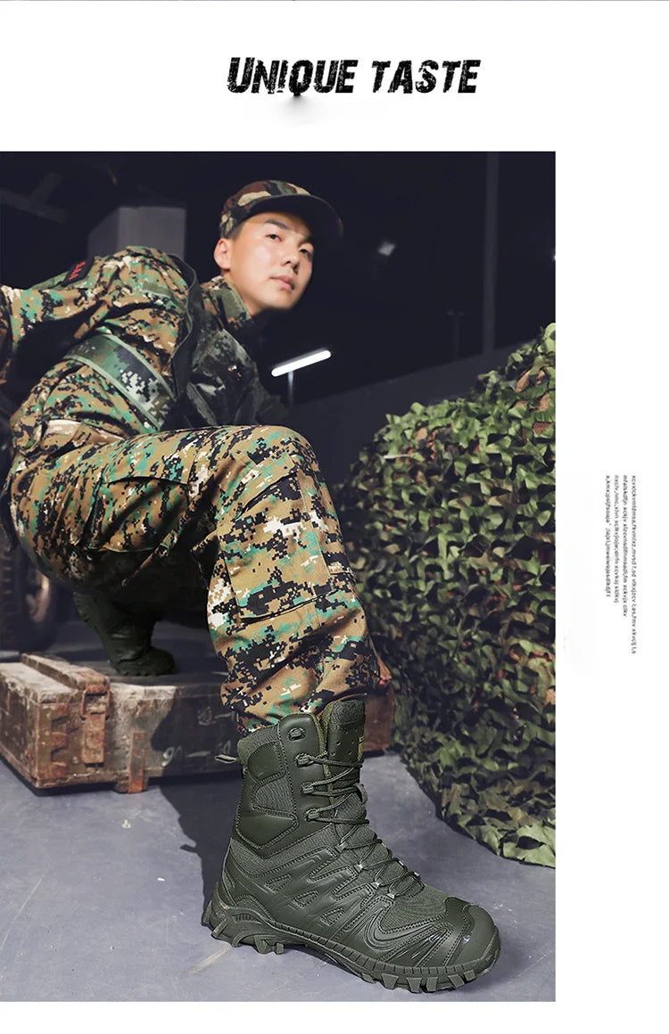 Bottes Tactiques Combat Désert pour Homme - Résistantes, Étanches et Confortables pour Randonnée et Sports Outdoor - BLACKBEARD OUTDOOR INDUSTRIES