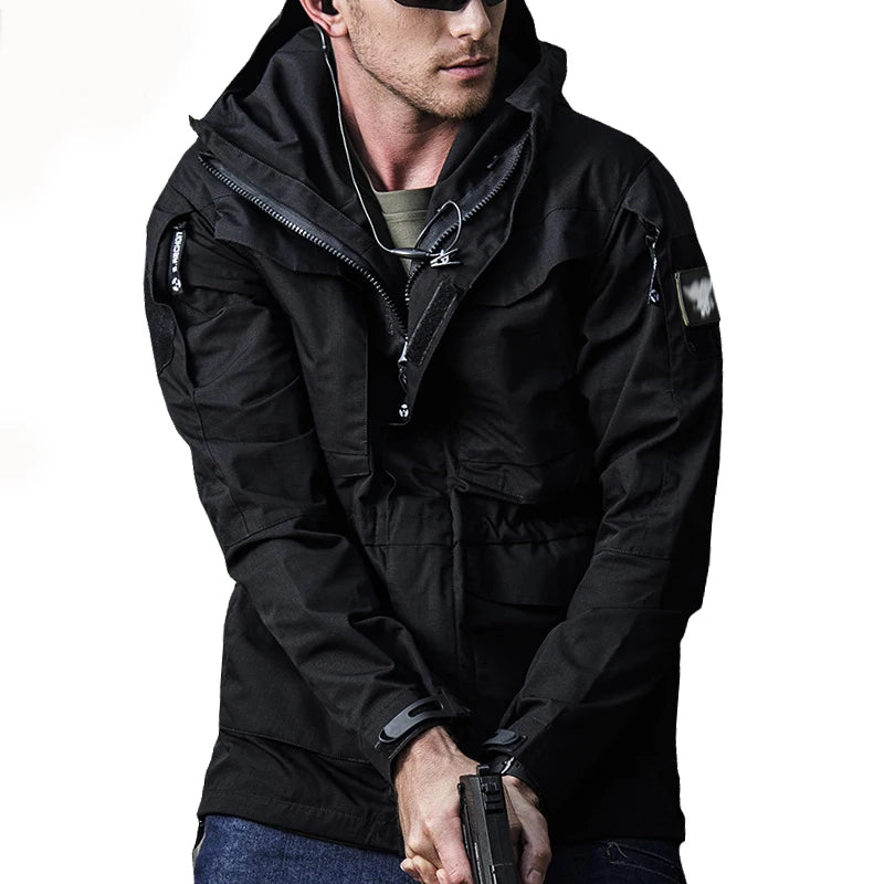 Veste M65 Militaire Homme | Coupe-Vent Tactique Étanche avec Capuche – Hiver/Automne - BLACKBEARD OUTDOOR INDUSTRIES