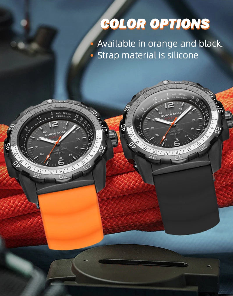 Montre Militaire Digitale Homme "EVOQUE 2" – Montre de Sport Solaire, Étanchéité 50M, Fonction Luminovore et Écologique - BLACKBEARD OUTDOOR INDUSTRIES