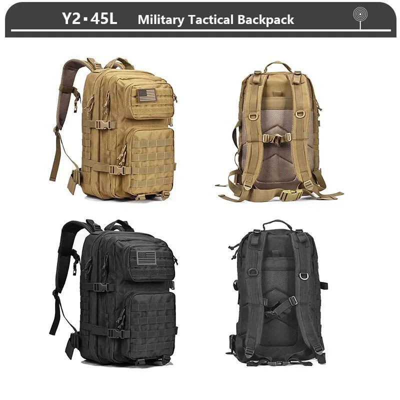 Sac à Dos Tactique 3 Jours – 38/45L | Imperméable, Résistant, Molle | Randonnée, Militaire, Survie - BLACKBEARD OUTDOOR INDUSTRIES