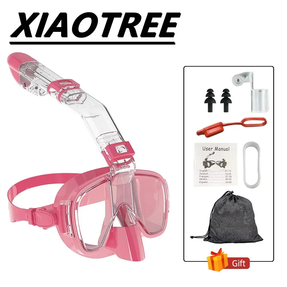 Masque de Plongée Demi-Visage avec Tuba pour Enfants et Adultes – Anti-Buée, Étanche, Respirabilité Sécurisée - BLACKBEARD OUTDOOR INDUSTRIES