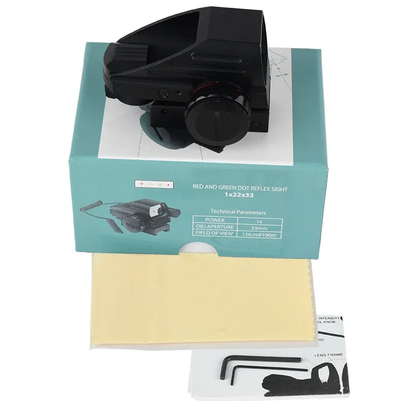 Viseur Reflex 1X40 HD101 Red Dot Sight — 4 Réticules Rouge/Vert pour Rail 11 mm ou 20 mm - BLACKBEARD OUTDOOR INDUSTRIES