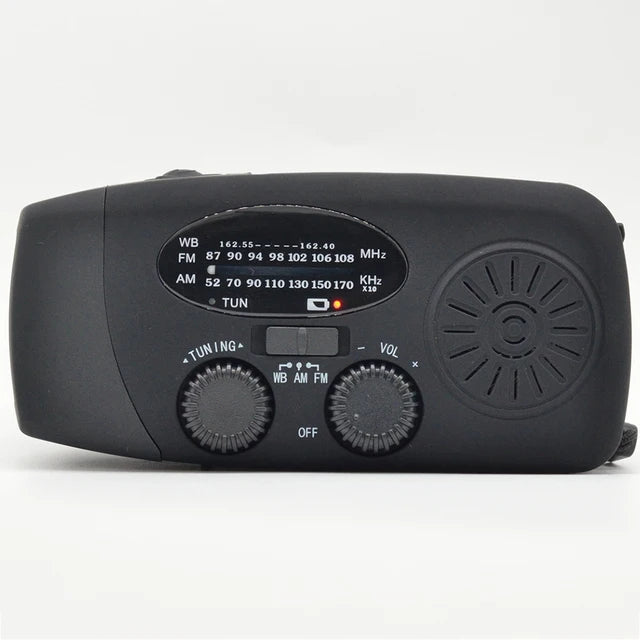 Radio d’Urgence Solaire & Dynamo – Lampe LED, Power Bank 2000 mAh, AM/FM – Spécial Outdoor & Camping - BLACKBEARD OUTDOOR INDUSTRIES