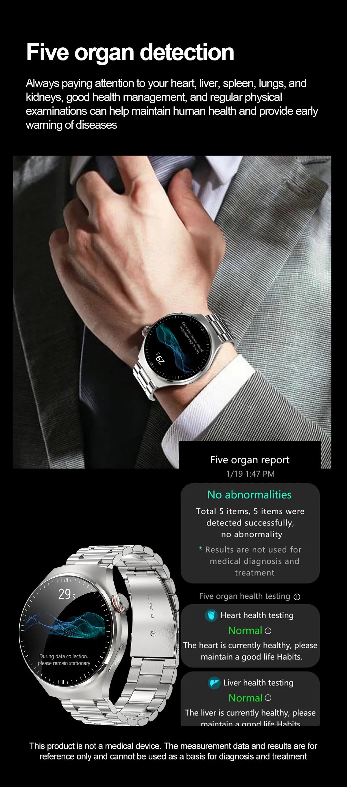 Montre Connectée Médicale GUHUAVMI TK26 – ECG+PPG – Uric Acid, Température, Lipides, Appels Bluetooth – Écran AMOLED 1.43” – Étanche IP68 - BLACKBEARD OUTDOOR INDUSTRIES