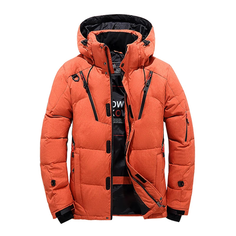 Veste Doudoune Homme en Duvet Blanc - Parka Hivernale Windproof, Chaude et Confortable, Avec Capuche Détachable BLACKBEARD OUTDOOR INDUSTRIES