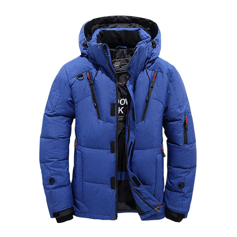 Veste Doudoune Homme en Duvet Blanc - Parka Hivernale Windproof, Chaude et Confortable, Avec Capuche Détachable BLACKBEARD OUTDOOR INDUSTRIES