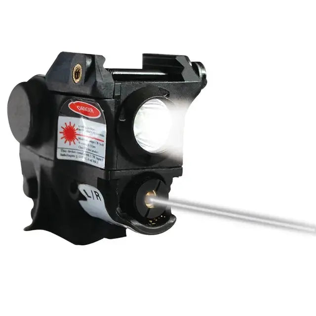 LAMBUL Tactical Compact Pistolet Lampe + Laser Combo Rouge/Vert – Mini Lanterna pour Rail Picatinny Glock 17/19 Ma boutique