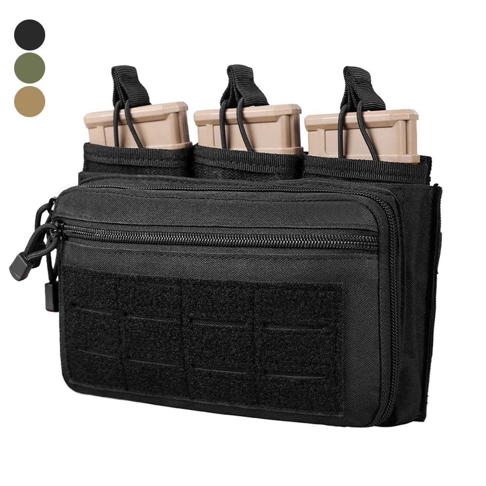 Poche à Chargeurs Tactique 5.56/.223 7.62mm pour M4 M16 AK AR avec Molle - Poche Triple à Accès Rapide BLACKBEARD OUTDOOR INDUSTRIES