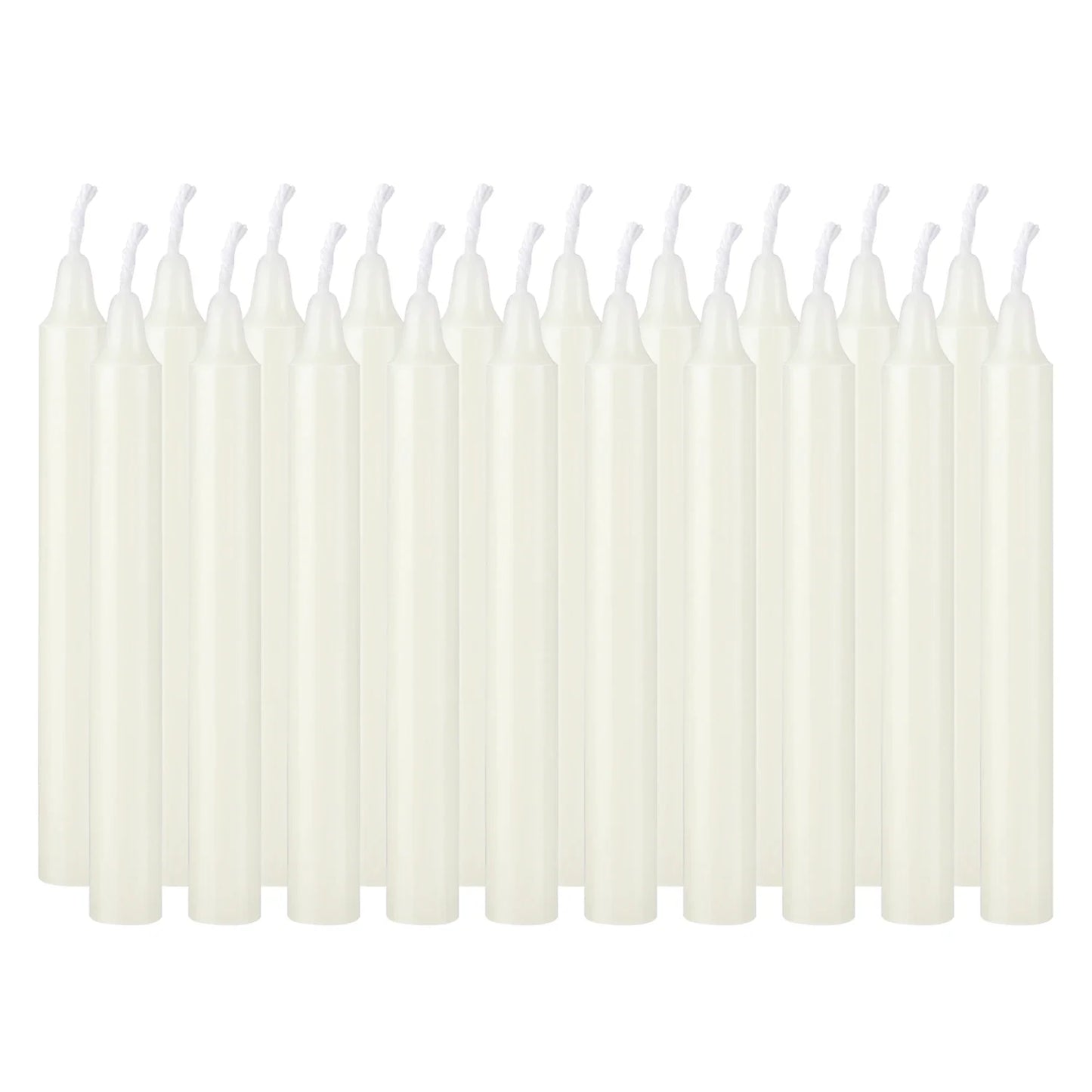 Bougies Coniques Blanches Ivoire – Lot de 20 Bougies de Dîner 4 Pouces – Sans Fumée, Sans Parfum, Antidérapantes, Fabriquées à la Main, Parfaites pour Églises, Mariages, Fêtes et Décorations Saisonnières - BLACKBEARD OUTDOOR INDUSTRIES