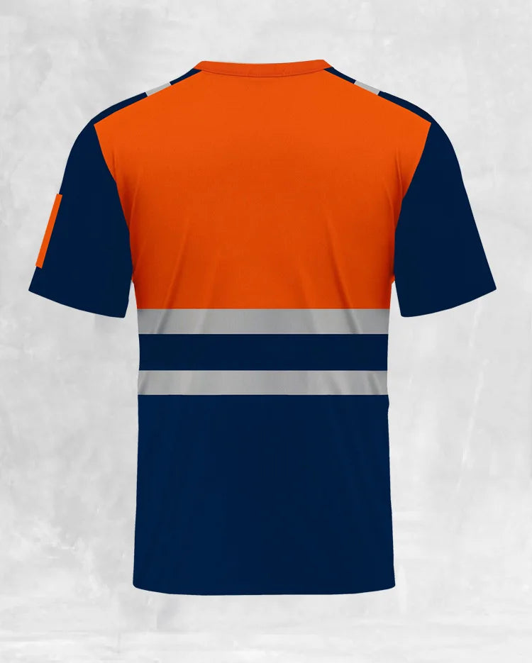 T-shirt de Sécurité Haute Visibilité – Été Respirant & Séchage Rapide Manches Courtes | Tissu Réfléchissant | Polyester Léger | Tailles L à XXXL - BLACKBEARD OUTDOOR INDUSTRIES