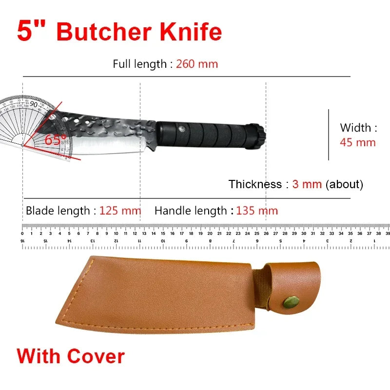 Couteau de Boucher Forgé à la Main – Inox 5Cr15Mov - BLACKBEARD OUTDOOR INDUSTRIES