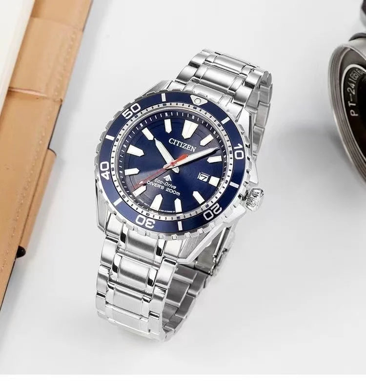 Montre Homme Citizen BM8475-26E – Énergie Solaire Éco-Drive – Étanche 200M – Bracelet Cuir – Design Sport & Élégant - BLACKBEARD OUTDOOR INDUSTRIES