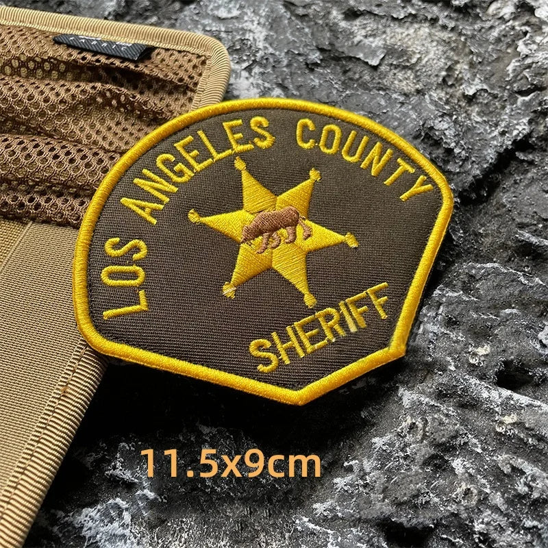 Insigne d'Identification sheriff US – Patch Brodé SHERIFF Tactique à Fixation Velcro - BLACKBEARD OUTDOOR INDUSTRIES