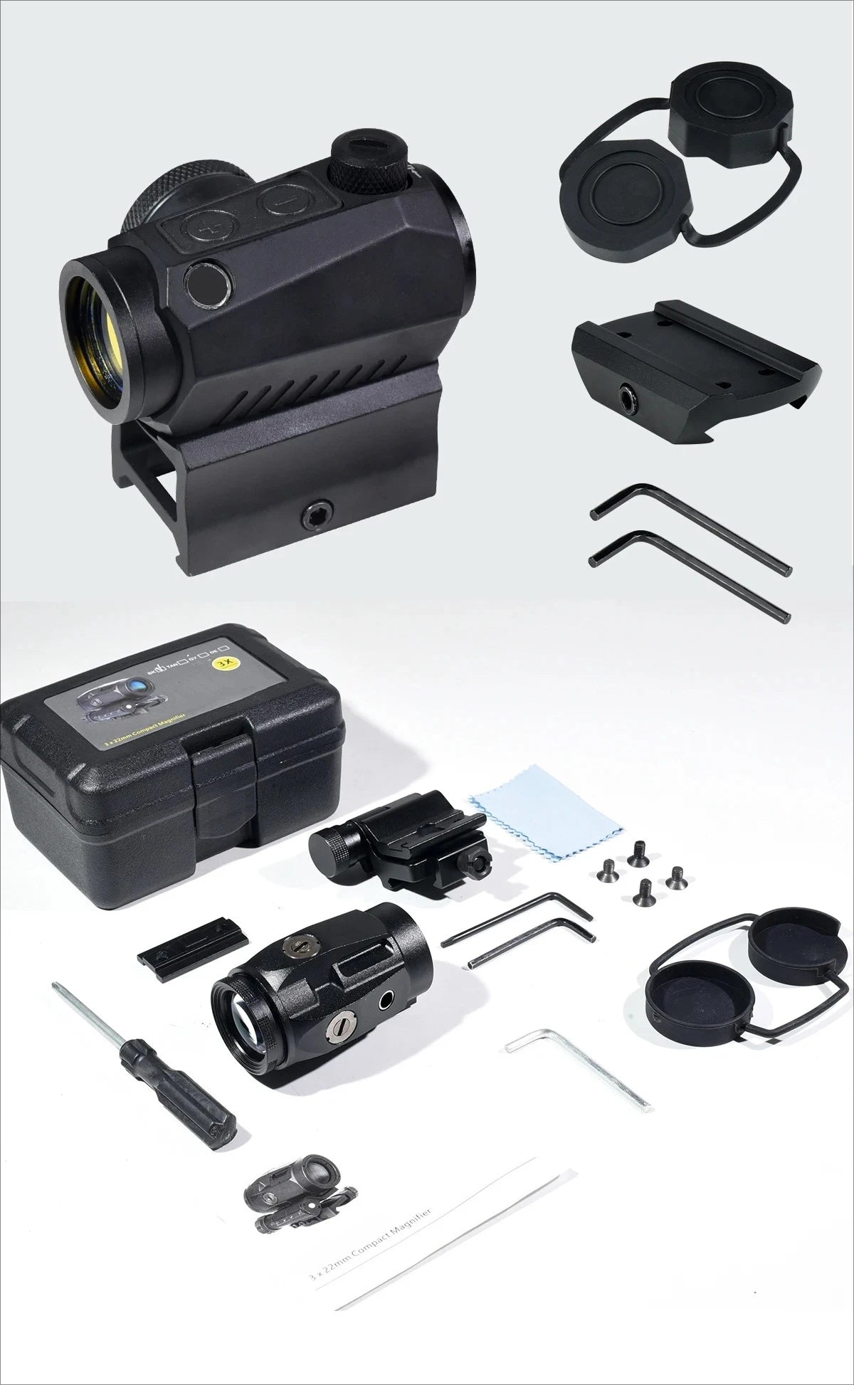 Lunette de Visée Combo Red Dot R5 + Magnifier J3 3X pour Rail 20 mm - BLACKBEARD OUTDOOR INDUSTRIES