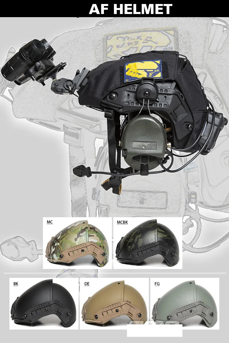 2 In 1 AirFrame Helmet AF — Casque Tactique Sparta CS Field Combat avec Suspension et Coussinets Mémoire Ma boutique
