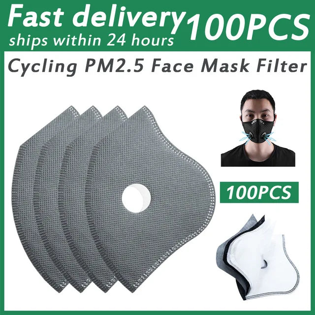 Filtres de Rechange Anti-Poussière PM2.5 à Charbon Actif – 5 Couches pour Masques de Cyclisme - BLACKBEARD OUTDOOR INDUSTRIES