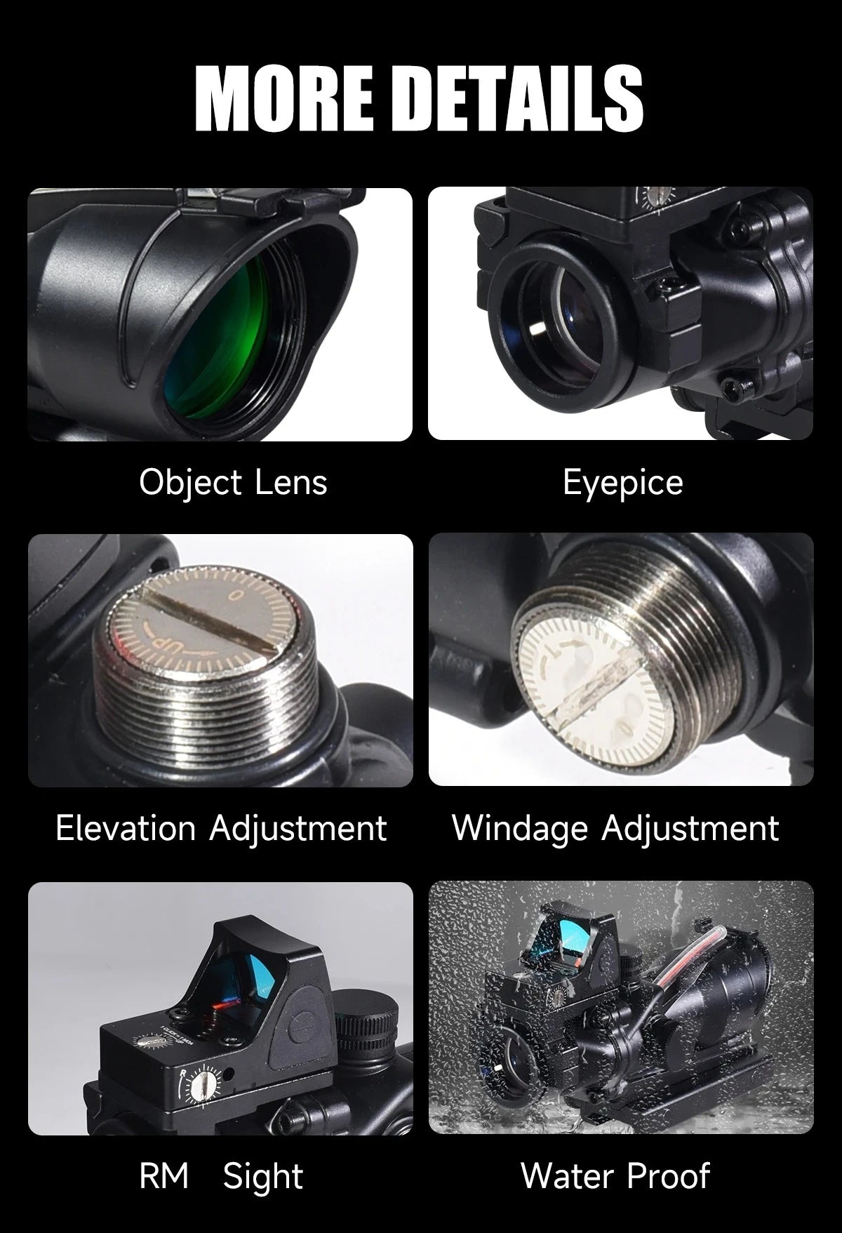 Lunette de Visée 4x32 Red Dot avec Fibre Optique - BLACKBEARD OUTDOOR INDUSTRIES