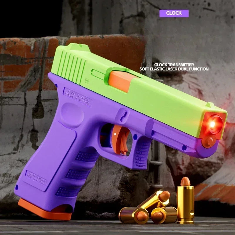 Laser Version Dual-mode Shell Ejection G17 Pistol Blaster Automatic Gun Ma boutique
