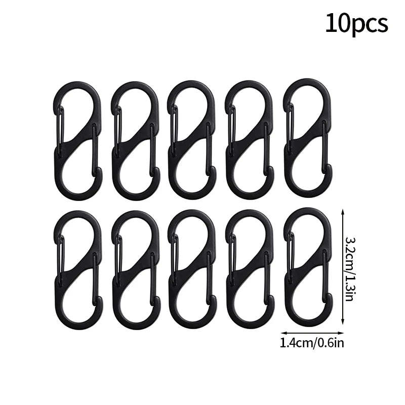 5PCS Mousquetons Tactiques en S – Mini Clip Aluminium Anti-Vol pour Camping & Randonnée - BLACKBEARD OUTDOOR INDUSTRIES