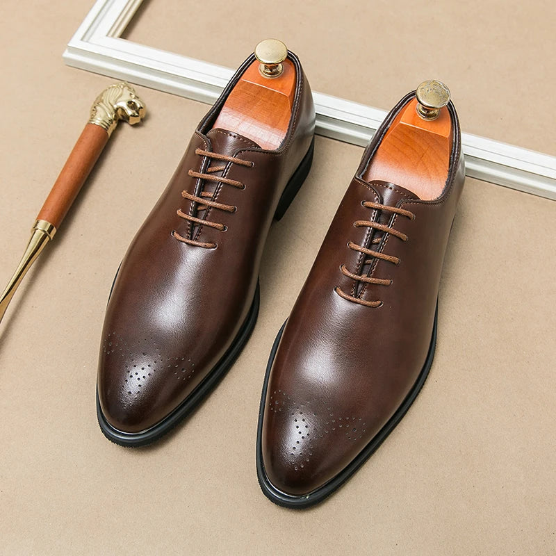 Chaussures de Banquet Classiques pour Homme - Chaussures en Cuir à Lacets - Élégantes et Confortables BLACKBEARD OUTDOOR INDUSTRIES