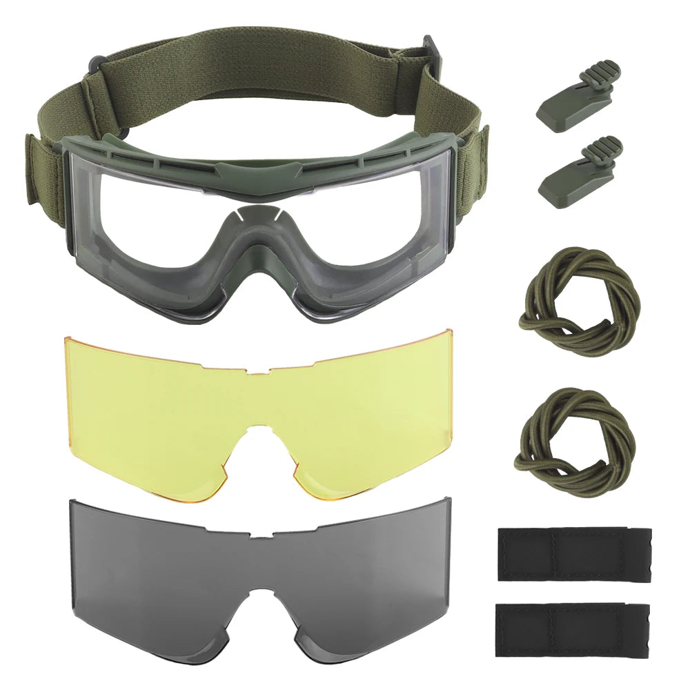 Lunettes Tactiques W810 – Protection Balistique Anti-UV – Antipoussière et Antivent – Pour Airsoft, Moto, Ski, Randonnée et Tir - BLACKBEARD OUTDOOR INDUSTRIES