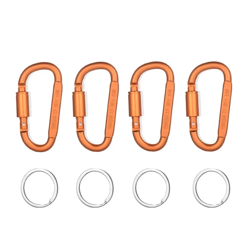 Set de 4 Mousquetons en Aluminium Alliage – Clip Porte-Clés Camping & Survie EDC - BLACKBEARD OUTDOOR INDUSTRIES