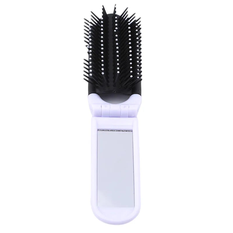 Peigne Pliant en Plastique avec Miroir Portable – Peigne de Maquillage Pratique et Élégant, Accessoire de Mode pour Femme, Idéal pour Sac à Main - BLACKBEARD OUTDOOR INDUSTRIES