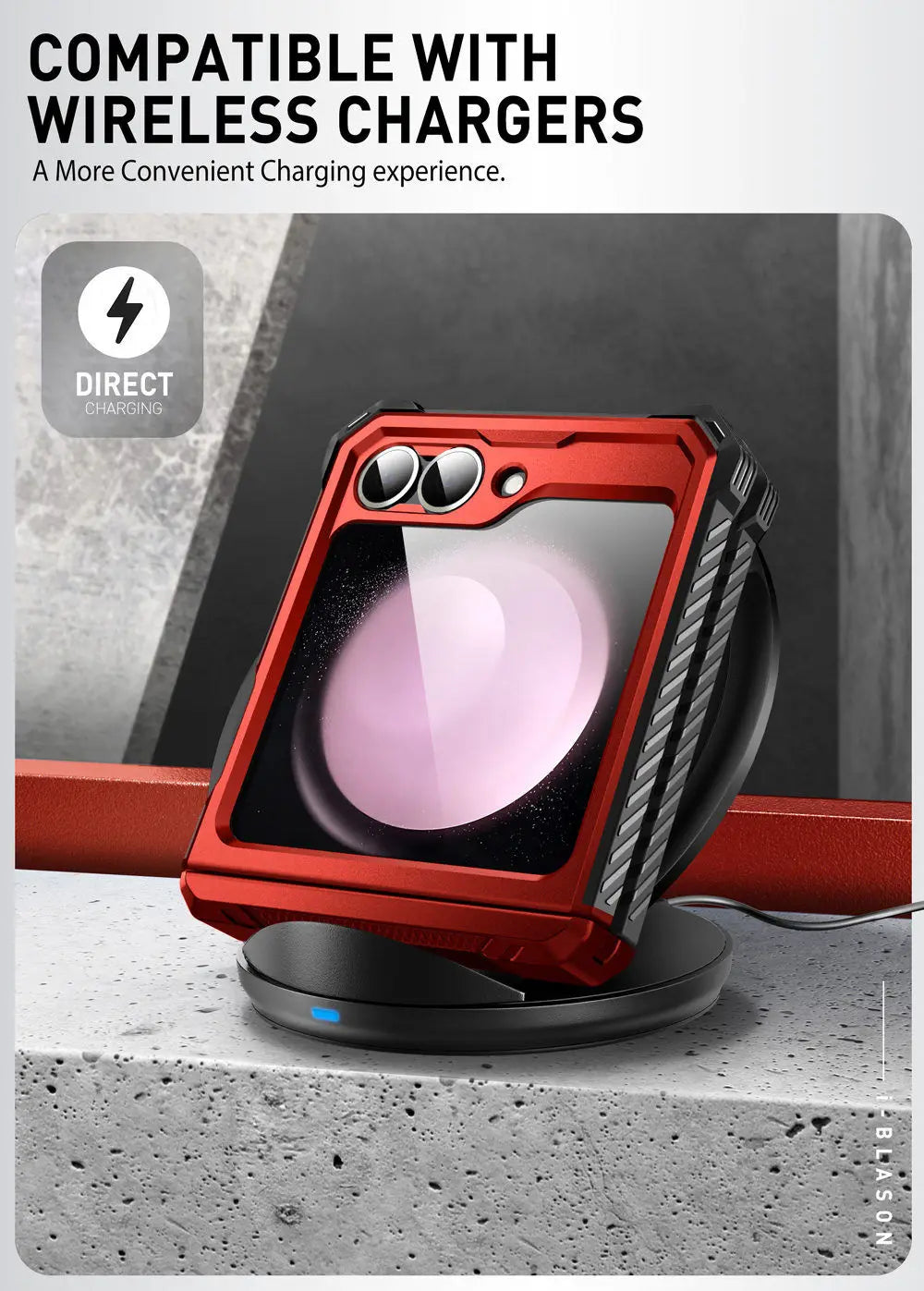 I-BLASON For Samsung Galaxy Z Flip 7 FE/6/5 Case Armorbox Full-Body Military Protection Phone Case with Screen Protector & Stand BLACKBEARD OUTDOOR INDUSTRIES