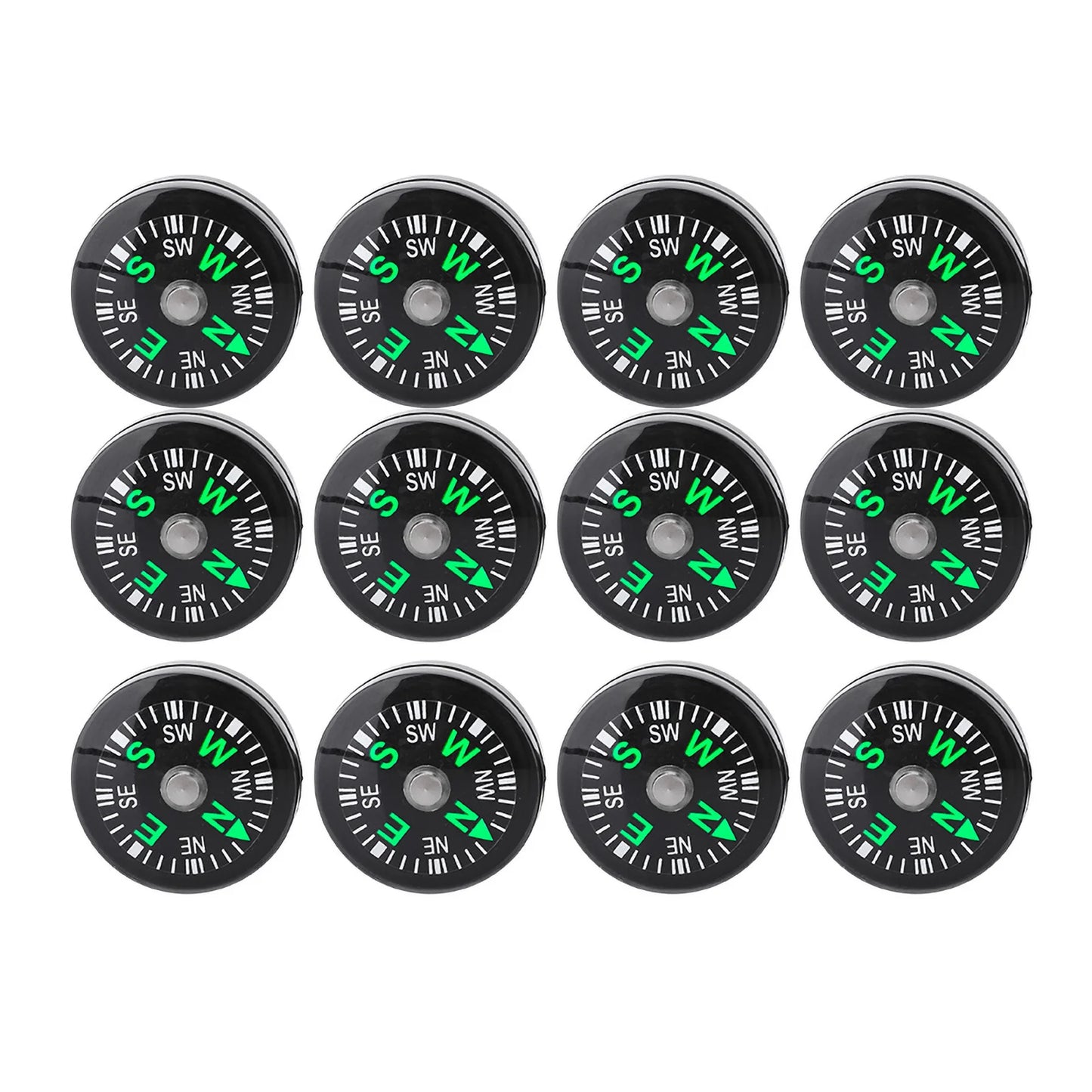 12 Pcs Mini Boussoles de Poche 20mm – Compas à Huile pour Randonnée, Camping et Activités Outdoor - BLACKBEARD OUTDOOR INDUSTRIES