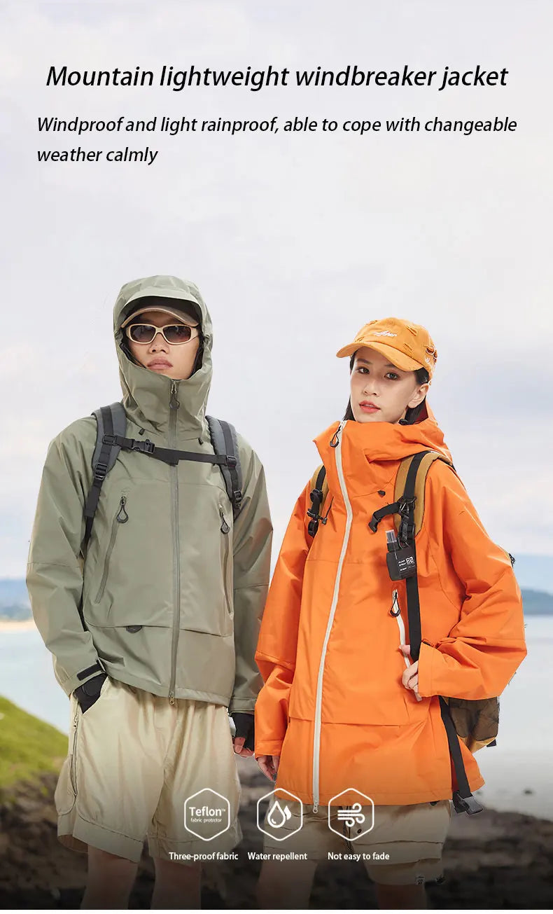 Veste de Randonnée Imperméable et Coupe-Vent Unisexe avec Capuche – Veste de Sport Haute Qualité pour Randonnée, Course et Escalade - BLACKBEARD OUTDOOR INDUSTRIES