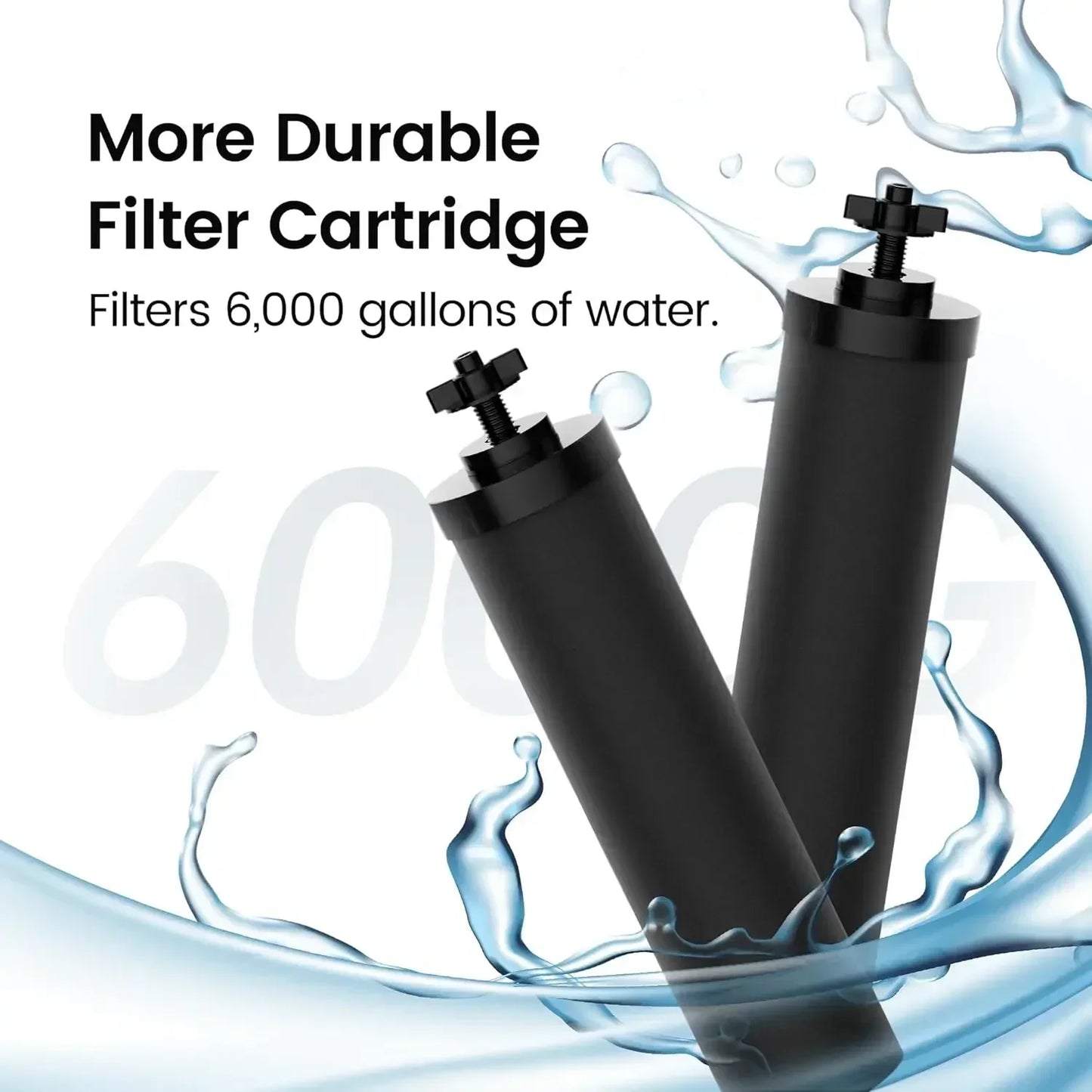 Filtres de Remplacement BB9-2 – 2 Pièces de Filtre à Charbon Actif Compatible avec le Système de Filtration d'Eau Gravity Black Berkey - BLACKBEARD OUTDOOR INDUSTRIES