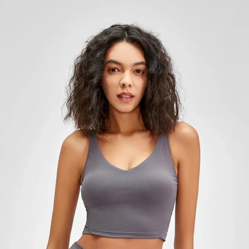 Débardeur NEPOAGYM PASSION avec Soutien-Gorge Intégré – Crop Top Longline avec Coussinets Amovibles pour Yoga et Gym - BLACKBEARD OUTDOOR INDUSTRIES