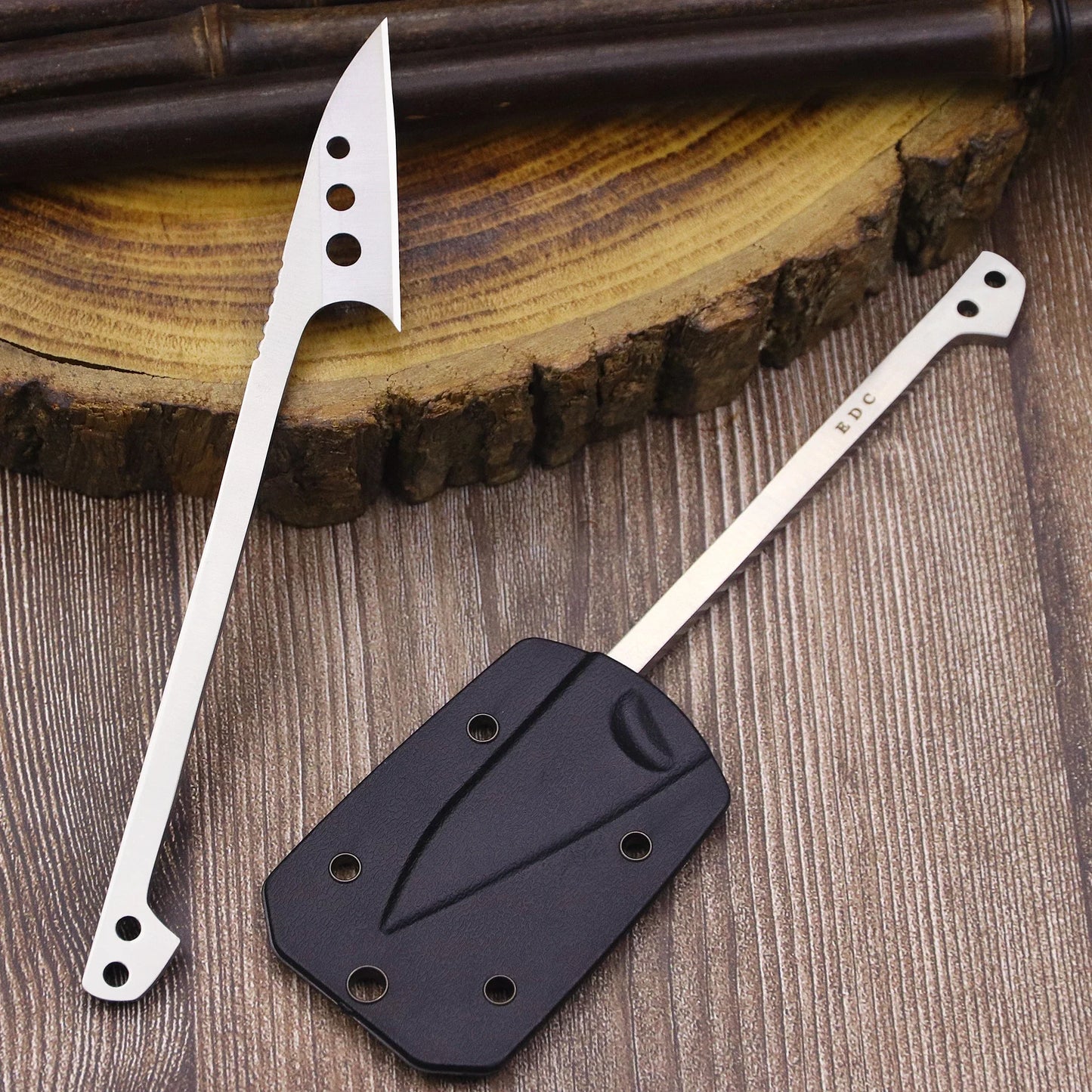 Couteau de Poche 2024 – Couteau de Chasse, Couteau de Pêche en Acier Inoxydable 440C, Lame Monobloc + Étui K, Outil EDC pour Camping et Activités de Plein Air - BLACKBEARD OUTDOOR INDUSTRIES
