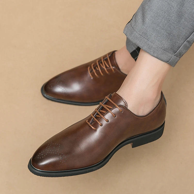 Chaussures de Banquet Classiques pour Homme - Chaussures en Cuir à Lacets - Élégantes et Confortables BLACKBEARD OUTDOOR INDUSTRIES