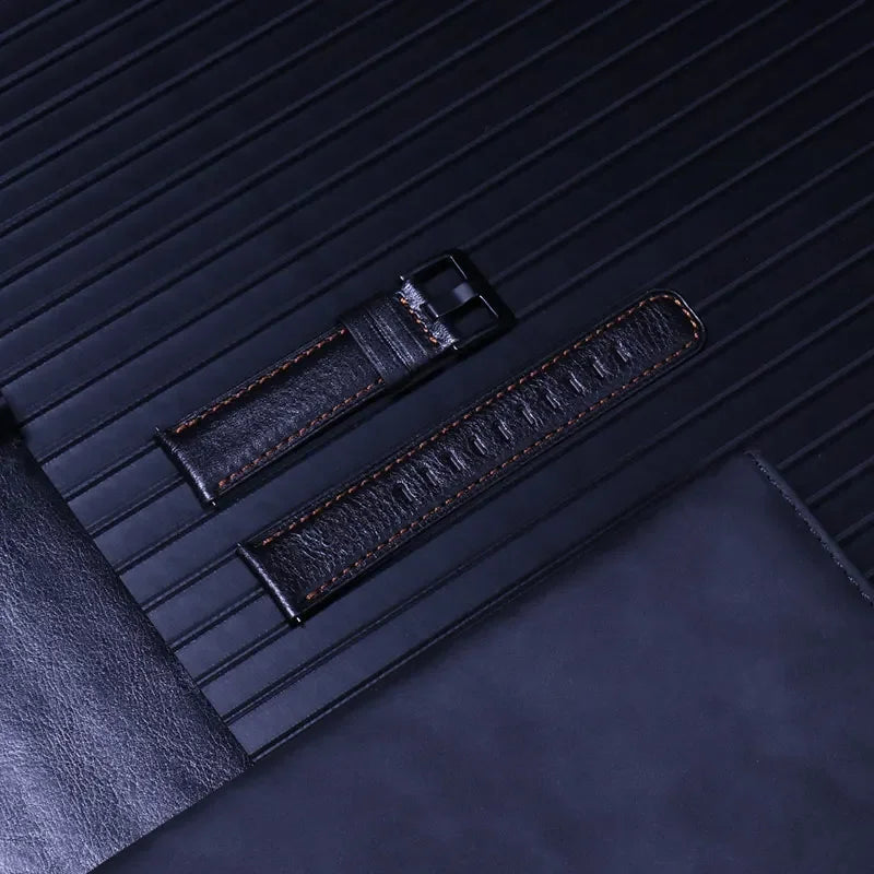 Bracelet en Cuir Rétro pour Montres Samsung Galaxy, Huawei, Amazfit et Plus - 20mm / 22mm BLACKBEARD OUTDOOR INDUSTRIES