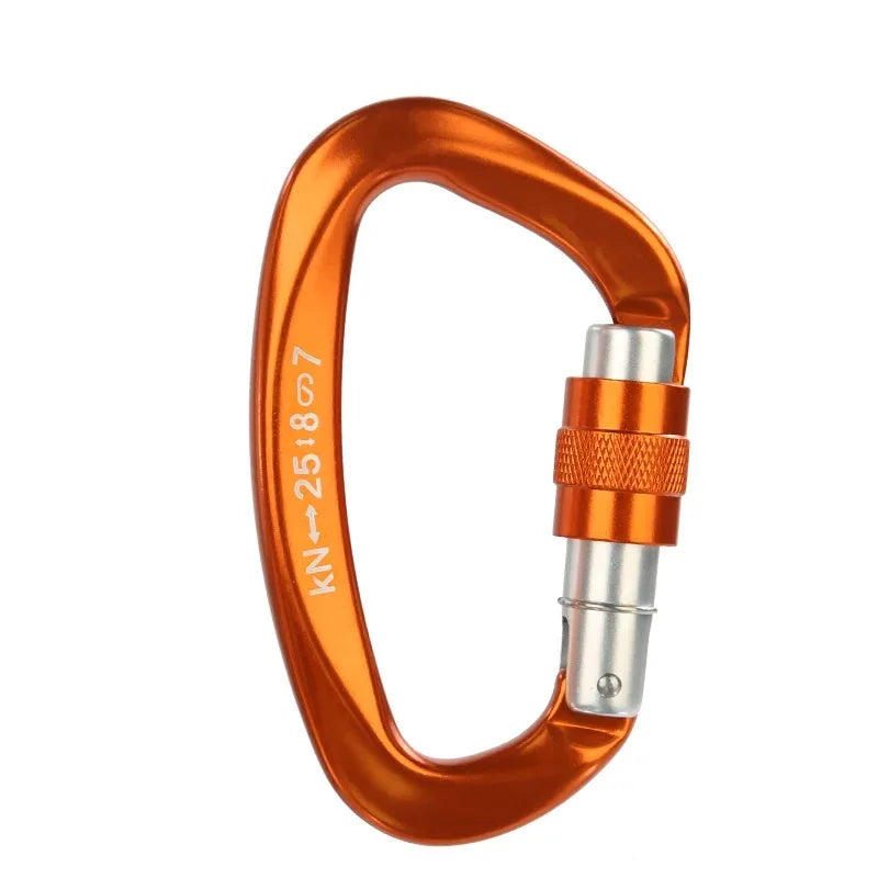 Mousqueton d’Escalade 25 kN – Fermeture à Vis, Forme en D, Aluminium - BLACKBEARD OUTDOOR INDUSTRIES
