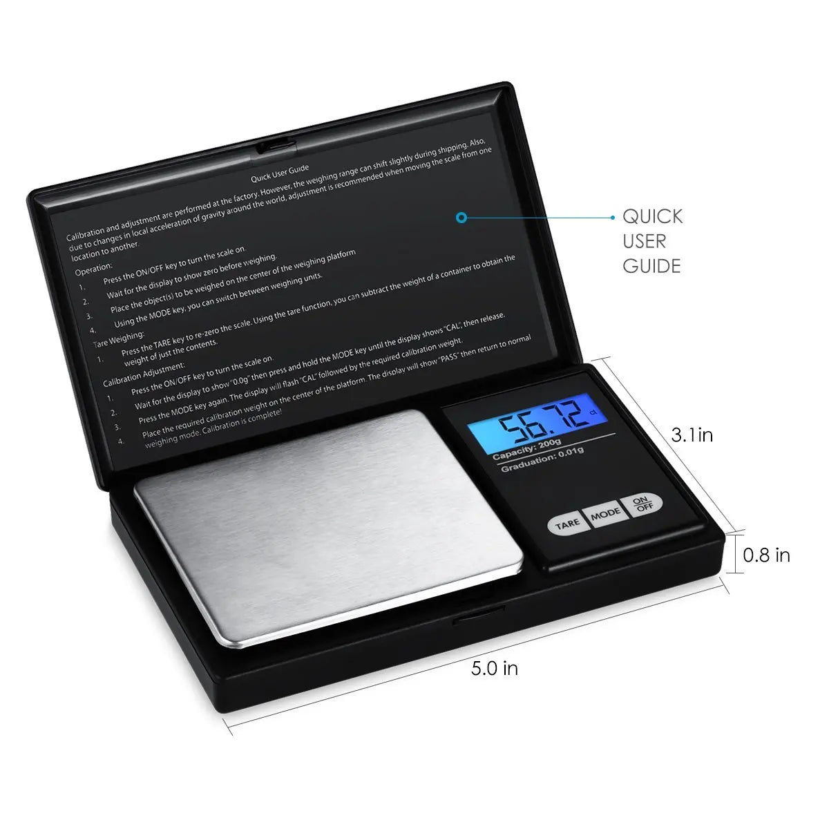 Mini Balance de Précision Numérique 0.01g – Échelle Électronique Portable pour Or, Bijoux, Poudres & Plus Ma boutique