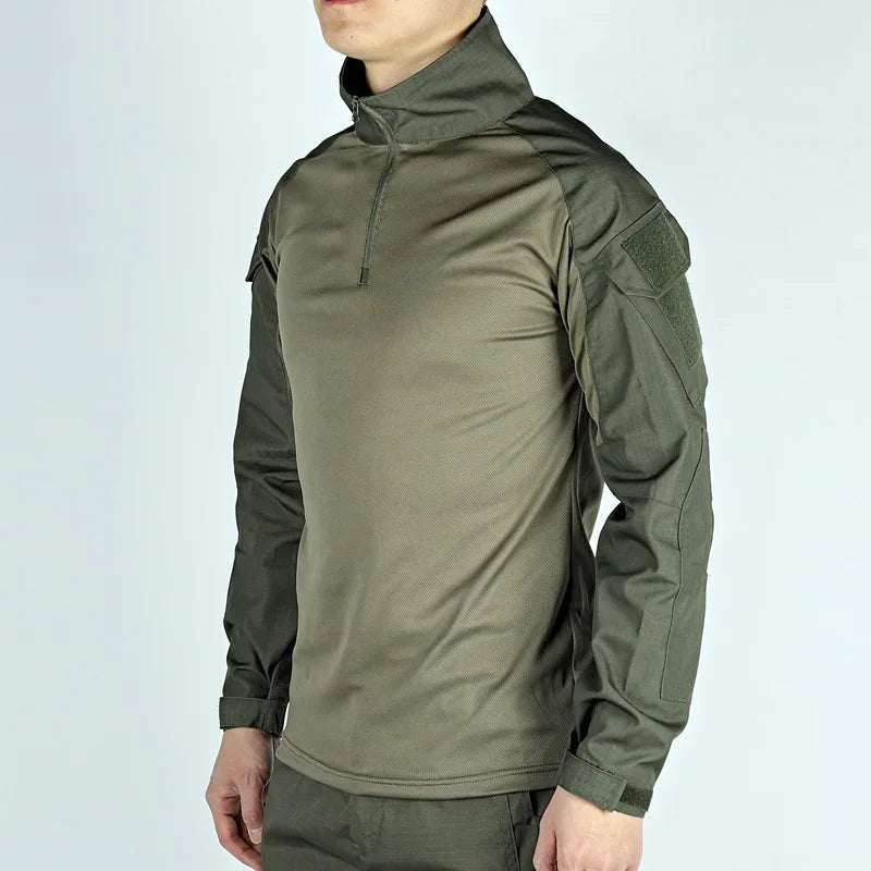 T-shirt Militaire à Manches Longues – Vêtement Tactique Respirant pour Entraînement, Chasse, Randonnée et Travail – Unisexe BLACKBEARD OUTDOOR INDUSTRIES