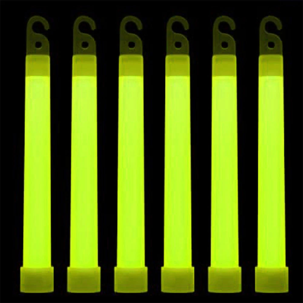 Lot de 50 Bâtons Lumineux Fluorescents 15 cm Équipement de Survie Militaire | Camping, Randonnée, SOS, Urgence, Fête | - BLACKBEARD OUTDOOR INDUSTRIES