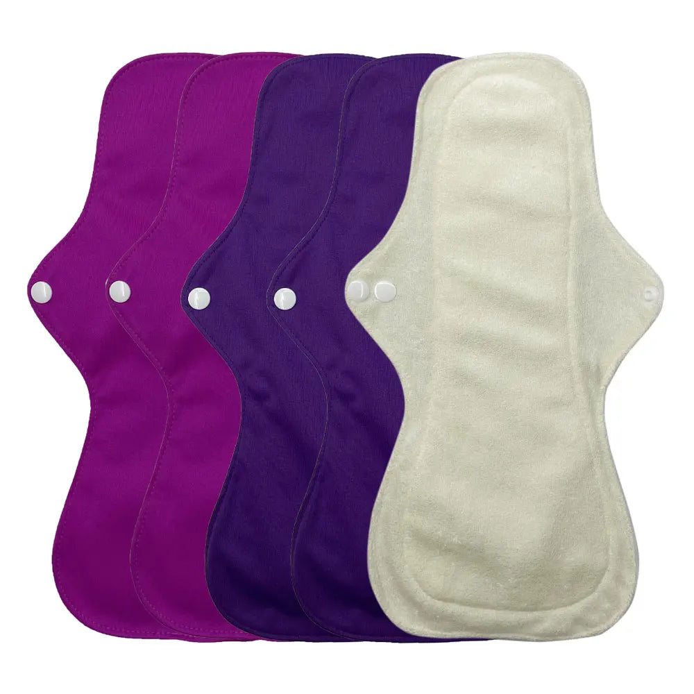 Lot de 5 Serviettes Hygiéniques Réutilisables en Bambou – Absorption Ultra-Forte pour Flux Important – Protection Nuit Épaisse et Lavable Ma boutique