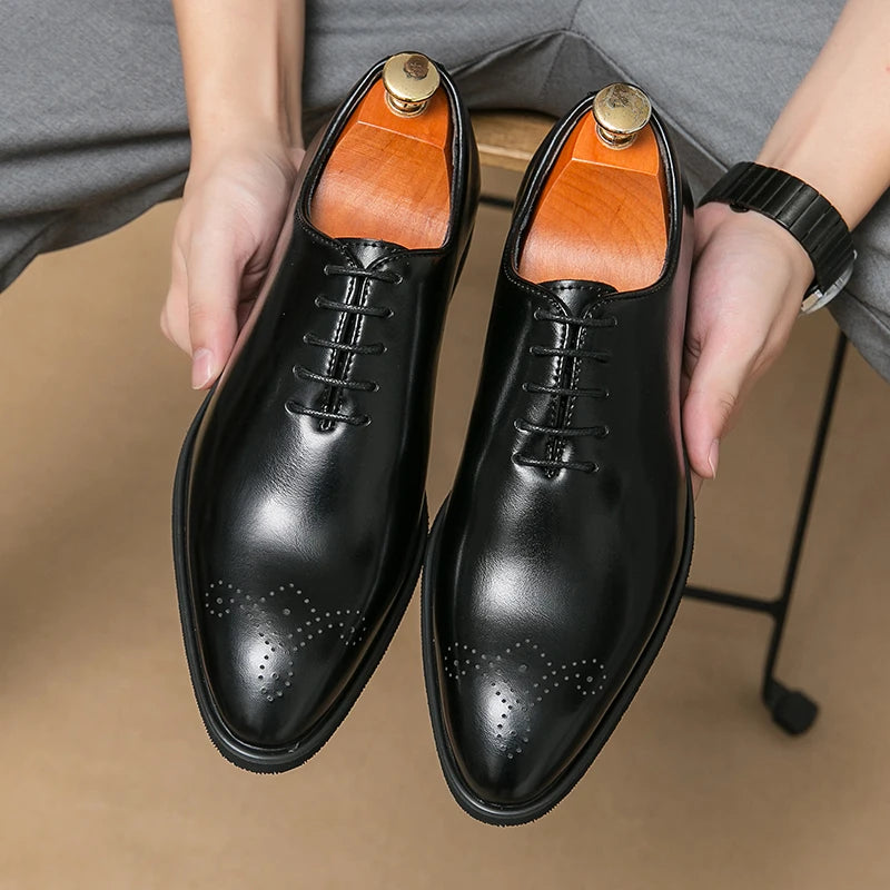 Chaussures de Banquet Classiques pour Homme - Chaussures en Cuir à Lacets - Élégantes et Confortables BLACKBEARD OUTDOOR INDUSTRIES