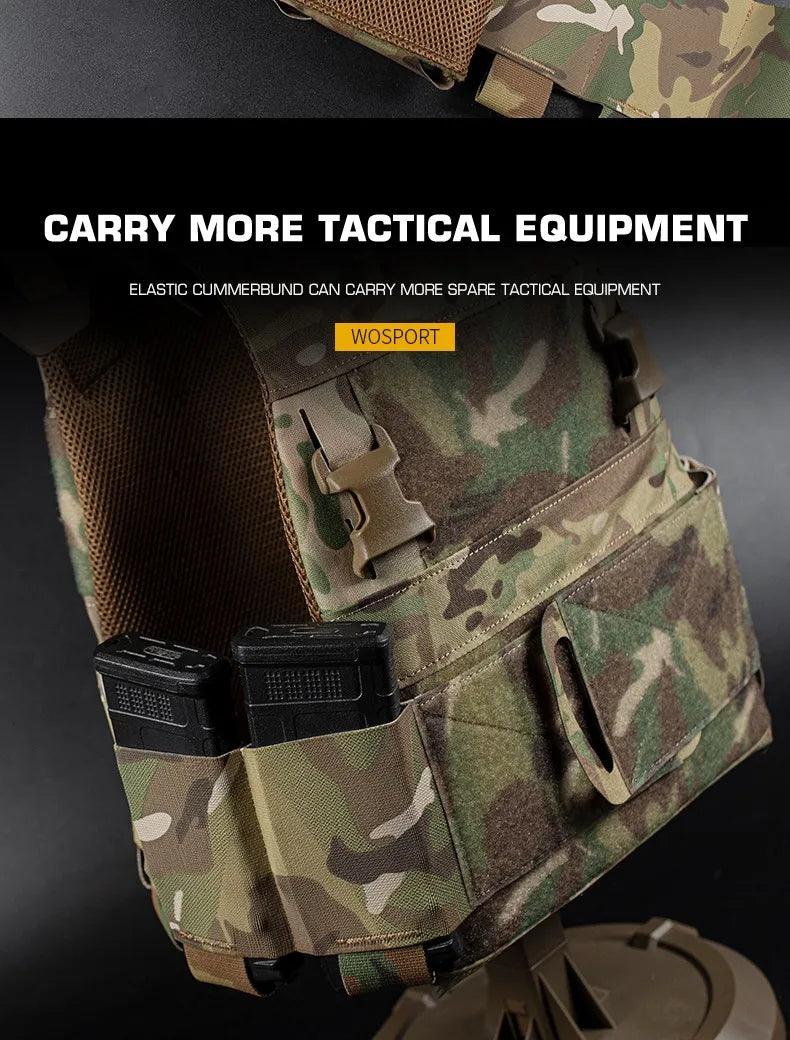 Gilet tactique multi-missions minimaliste FCPC - Porte-plaque léger en Cordura BLACKBEARD OUTDOOR INDUSTRIES