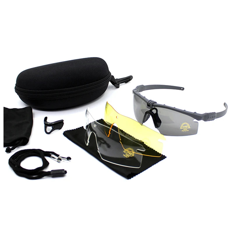 Lunettes Tactiques Militaires UV400 – Lunettes de Protection Anti-Choc – Pour Tir, Chasse, Airsoft, Cyclisme & Sports Outdoor - BLACKBEARD OUTDOOR INDUSTRIES