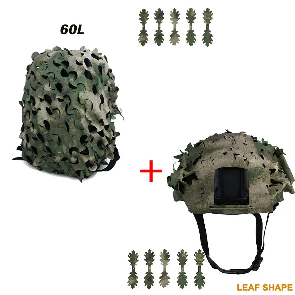 Kit Camouflage 3D Laser Cut – Couvre-Sac à Dos & Couvre-Casque Tactique Ma boutique