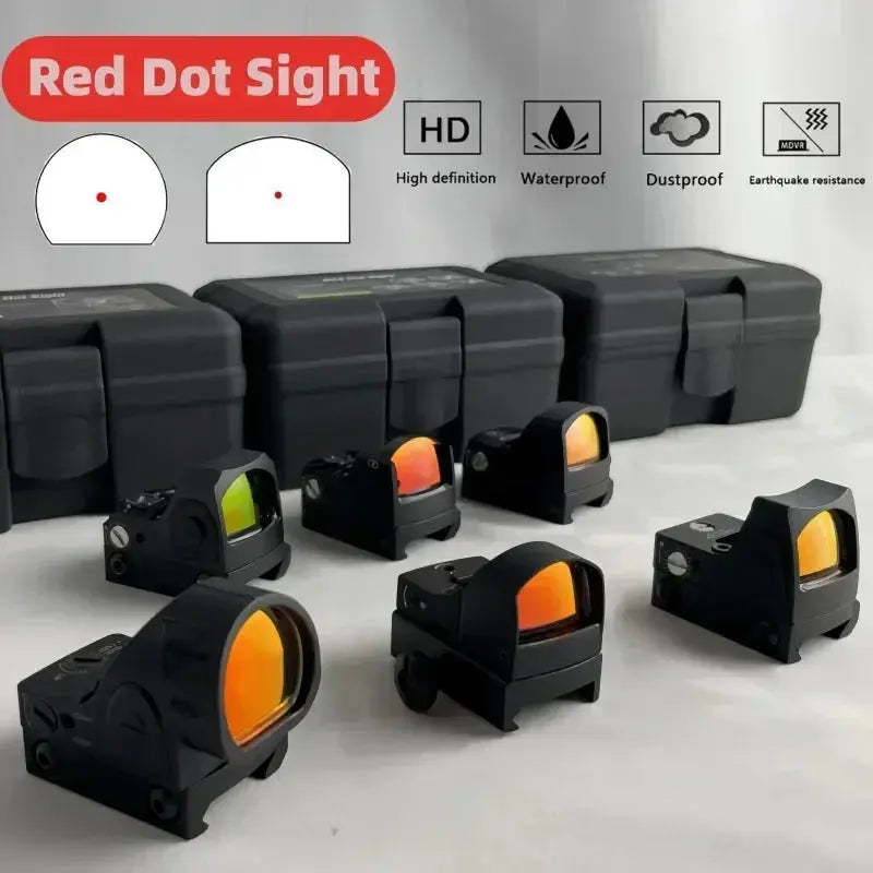 Viseur Tactique HD à Point Rouge Ajustable – Lentille Optique pour Fusil, Suivi Facile, Accessoire de Chasse et Tir Sportif Ma boutique