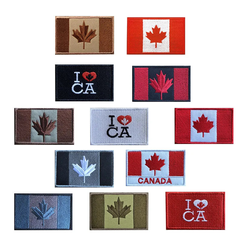 Patch Drapeau Canada – Brodé avec Velcro ou à Coudre - BLACKBEARD OUTDOOR INDUSTRIES