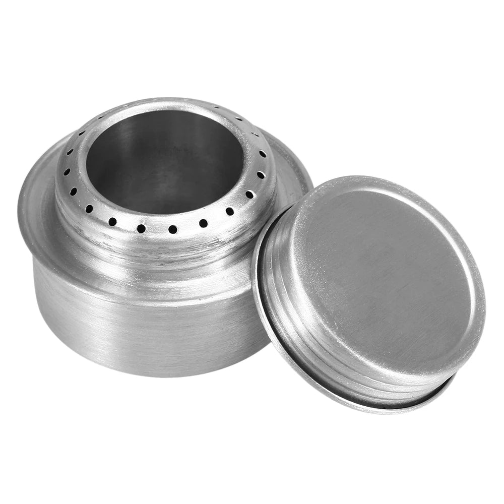 Réchaud à alcool mini en alliage d'aluminium LIXADA avec couvercle et support croisé - BLACKBEARD OUTDOOR INDUSTRIES