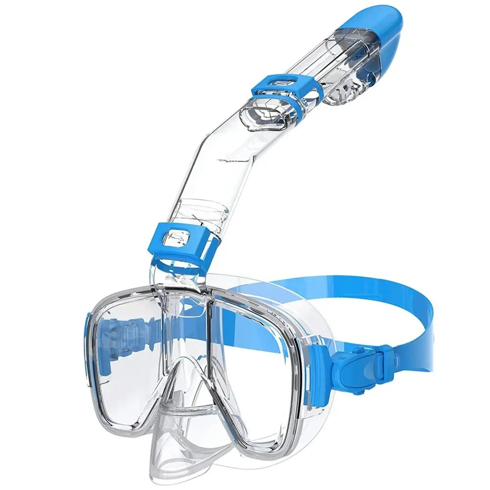 Masque de Plongée Demi-Visage avec Tuba pour Enfants et Adultes – Anti-Buée, Étanche, Respirabilité Sécurisée - BLACKBEARD OUTDOOR INDUSTRIES
